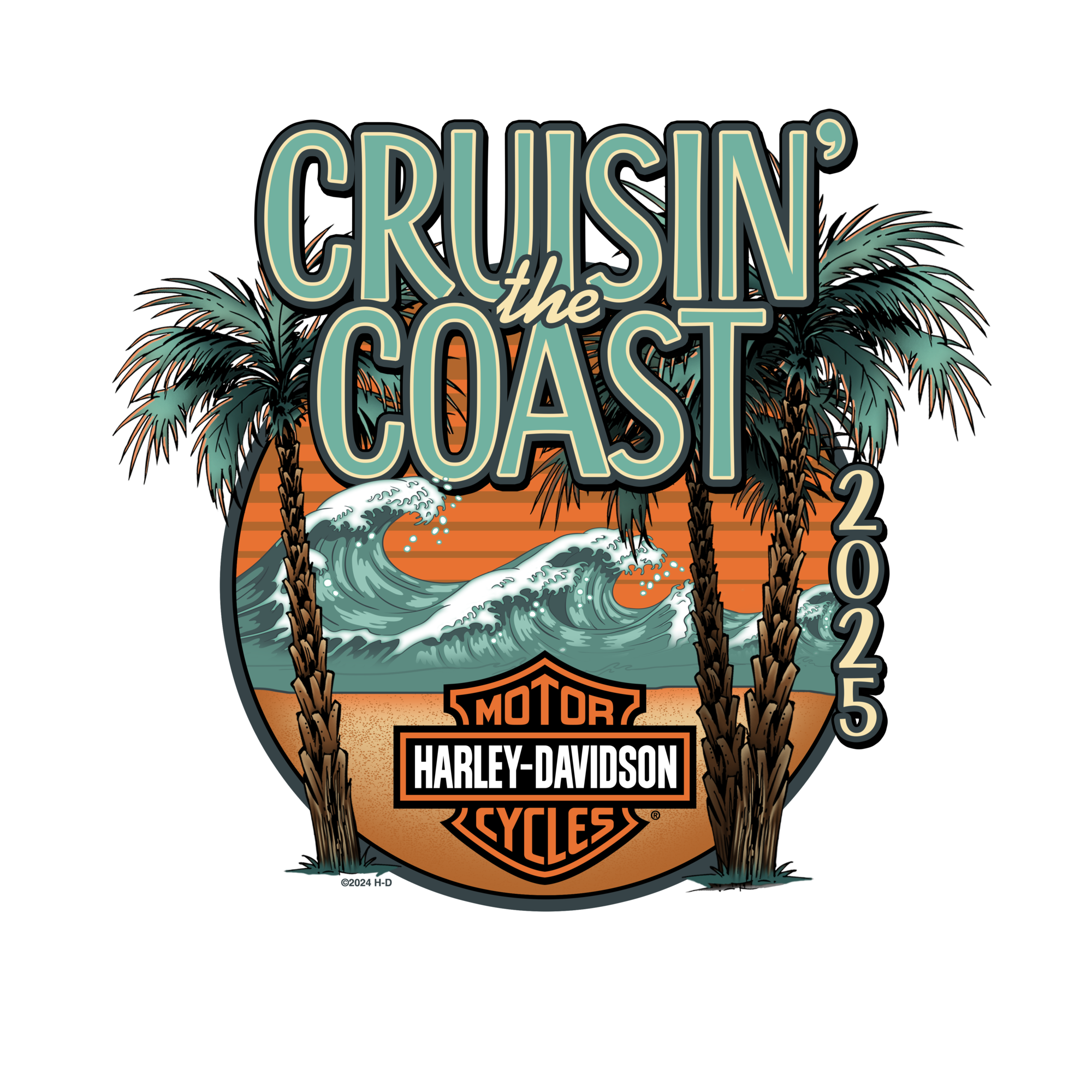 2025 Cruisin' The Coast Myrtle Beach Bike Week Official Logo